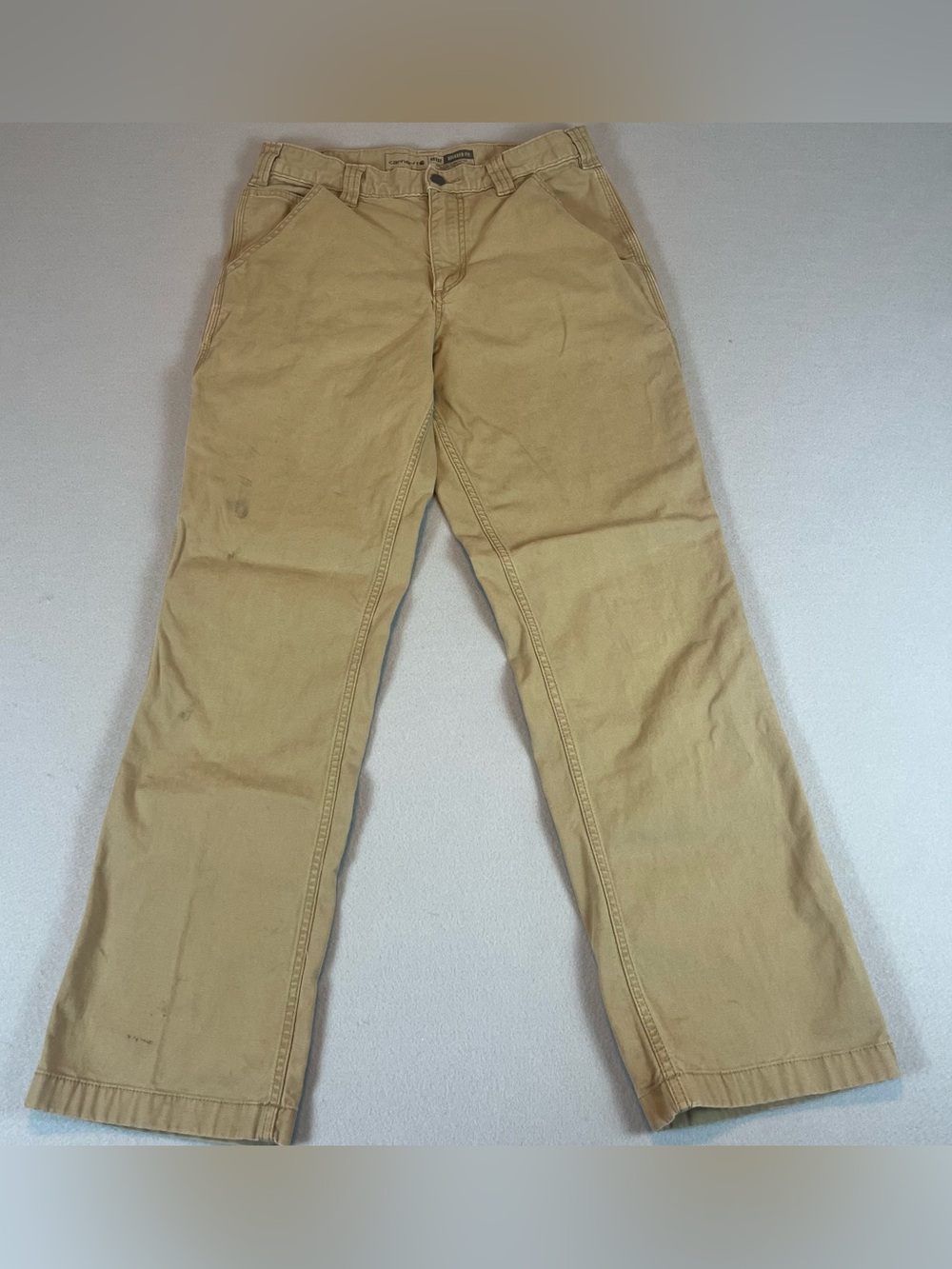 Carhartt Relaxed Fit Canvas 30x32 Khaki Tan Distressed Workwear Grunge Gorpcore